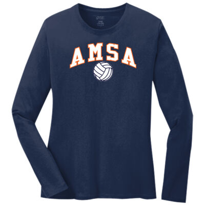VOLLEYBALL - Ladies Long Sleeve Core Cotton Tee Thumbnail
