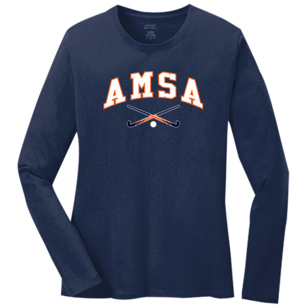 FIELD HOCKEY - Ladies Long Sleeve Core Cotton Tee Thumbnail