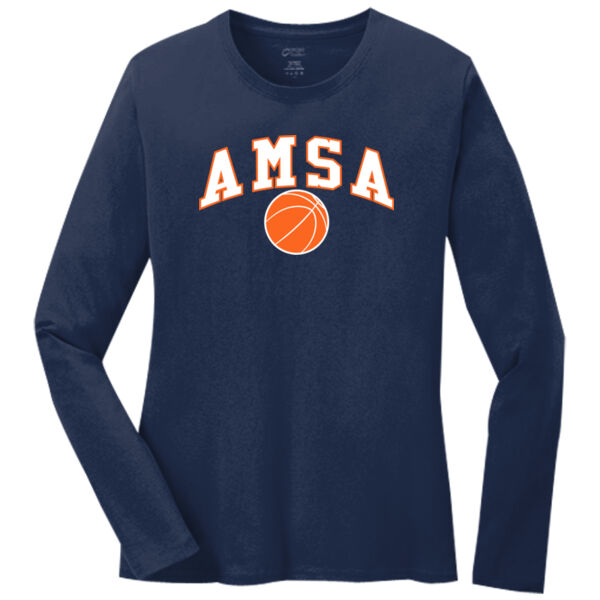 BASKETBALL - Ladies Long Sleeve Core Cotton Tee Thumbnail