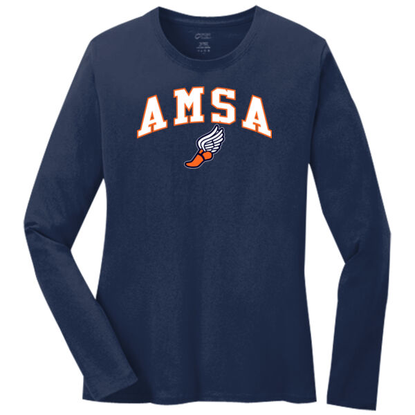 TRACK & FIELD - Ladies Long Sleeve Core Cotton Tee Thumbnail