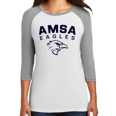 AMSA - Women's Perfect Tri ® 3/4 Sleeve Raglan Thumbnail