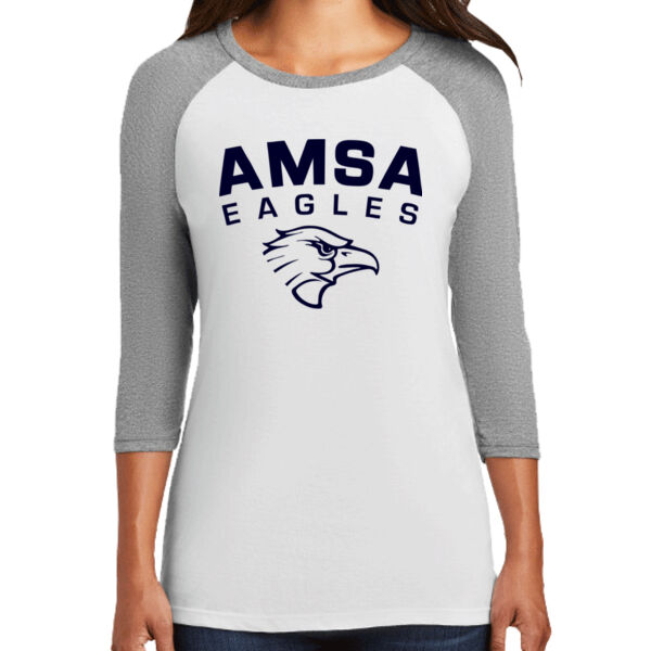 AMSA - Women's Perfect Tri ® 3/4 Sleeve Raglan Thumbnail